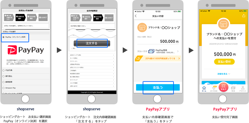 スマートフォンでお支払いする場合