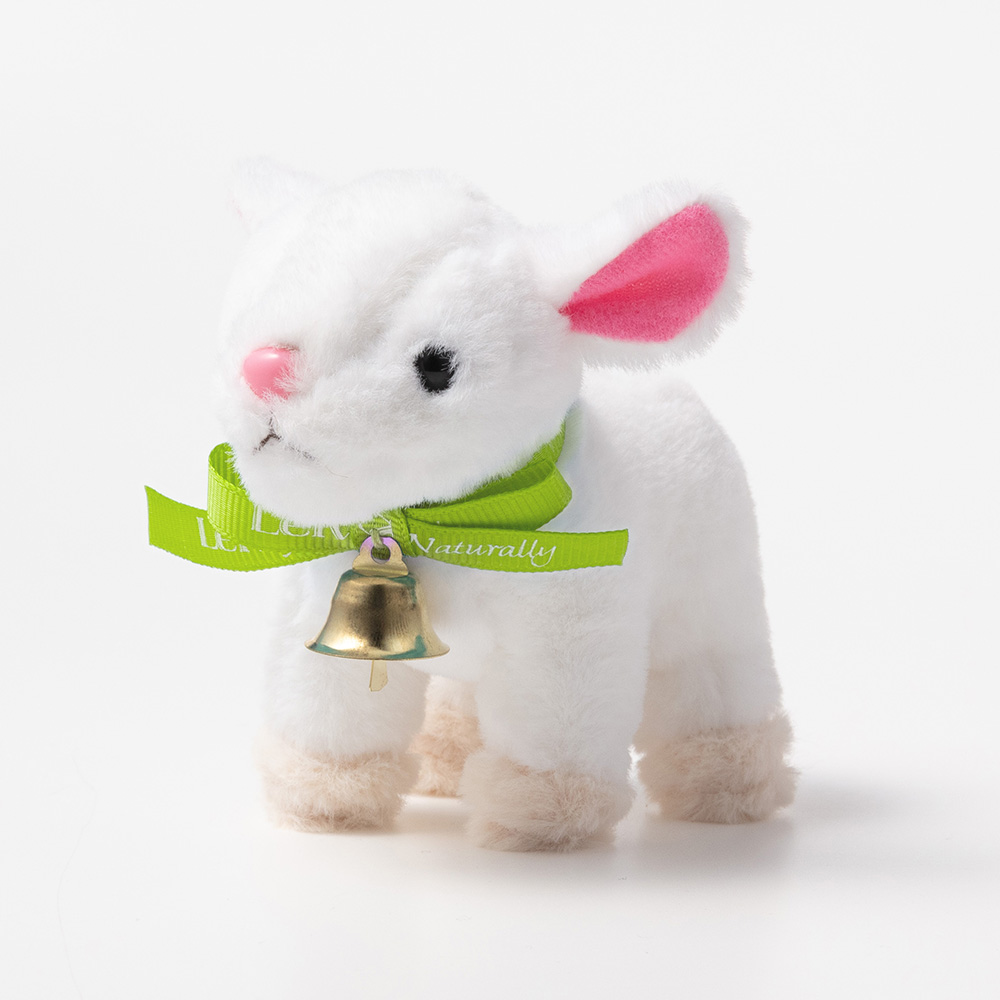 ヤギぬいぐるみ_みどりリボン